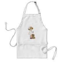 Vintage Nurse With Puppy T-shirts and Gifts Aprons