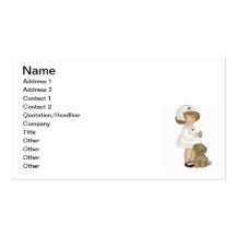 Vintage Nurse With Puppy T-shirts and Gifts Business Card Template