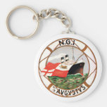 Vintage Ocean Liner Label Keychains