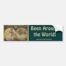 Vintage Old World Map Collection Bumper Stickers