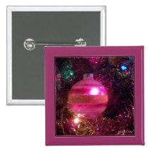 Vintage Ornament  Square Button