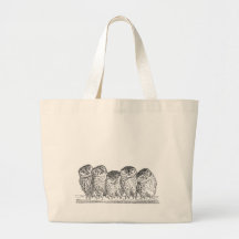 Vintage Owls Tote Bag