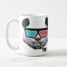 Vintage panda 3-D glasses Mug