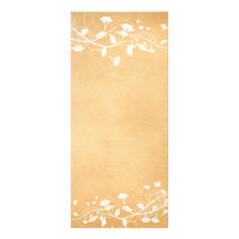 Vintage Parchment White Vine Wedding Program Menu Rack Card Template