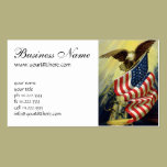 Vintage Patriotism, Patriotic Eagle American Flag business cards