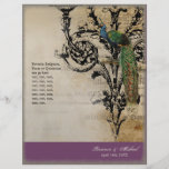Vintage Peacock 6 - Elegant Wedding Program Flyer Design