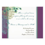 Vintage Peacock, Feathers  Reception Invitation
