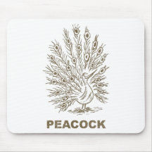 Vintage Peacock Mouse Pad