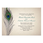 Vintage Peacock Wedding Invitation