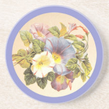Vintage Petunias Beverage Coasters