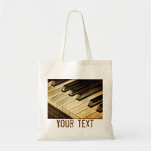 Vintage Piano Keys Tote Bag