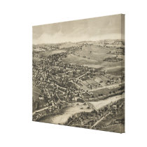 Vintage Pictorial Map of Caribou Maine (1893) canvas prints