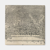 Vintage Pictorial Map of Chicago (1916) Magnets