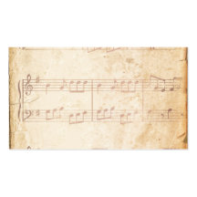 Vintage Pink Music Sheet Business Card Templates