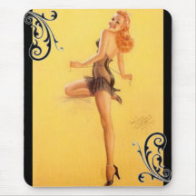 vintage pinup Girl Mousepad