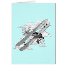 Vintage Plane Card