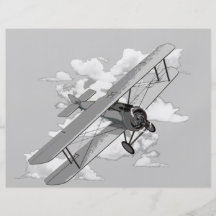 Vintage Plane Flyer Design