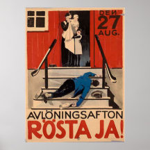 Vintage Polish Prohibition Poster 1922 Large Canva