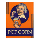 Vintage Popcorn Movie NIght Party Invite Postcards