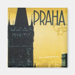 Vintage Praha Poster Fridge Magnets