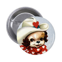 Vintage Puppy Valentine Pins