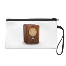 Vintage Radio Wristlet Clutch