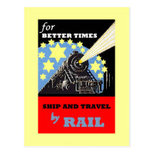 VINTAGE RAILROAD RAIL TRAVEL ADVERTISING POSTCARD