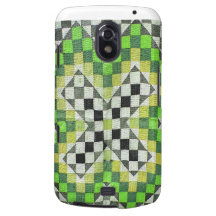 Vintage Ralli Quilt Design 1-Green Samsung Galaxy Nexus Covers