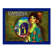 Vintage Ramona Memories Lemons Label Post Card