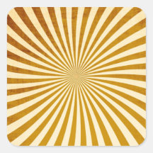 Vintage Rays Design Stickers