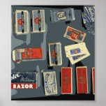 Vintage Razor Blade Brands Print