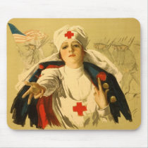 Vintage Red Cross Nurse - Mousepad mousepads