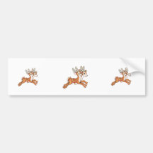 Vintage Reindeer/cute Bumper Stickers