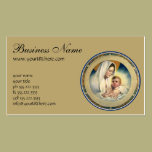 Vintage Relgious Christmas, Madonna and Child business cards