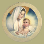 Vintage Relgious Christmas, Madonna and Child stickers