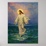 Vintage Religion, Jesus Walking on Water Portrait Posters