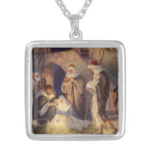 Vintage Religious Christmas, Nativity Magi Wisemen Custom Necklace