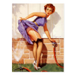 Vintage Retro Gil Elvgren Pin Up Girl Post Card