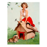 Vintage Retro Gil Elvgren Pin Up Girl Postcard