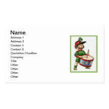 Vintage Retro Shamrock Soldier St Patrick's Day Business Card