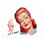 Vintage Retro Women 50s Woman Ad It's A Snap! Post Cards