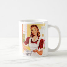 Vintage Retro Women Kitsch 50s Kitchen Magic Coffee Mug