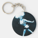 Vintage Retro Women Rollerskating Queen Key Chains
