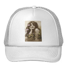 Vintage Retro Women Victorian Flower Girl Mesh Hats