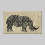 Vintage Rhinoceroses Silhouette Canvas canvas prints
