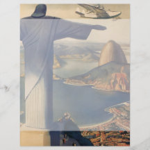 Vintage Rio De Janeiro, Christ the Redeemer Statue Full Colour Flyer