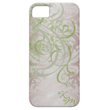 Vintage Rococo Olive Monogram  Case iPhone 5 Cases