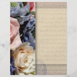 Vintage, romantic flower design full colour flyer