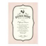 Vintage Rooster Kitchen Shower Invitations