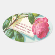 Vintage Rose and Message Mother's Day Sticker